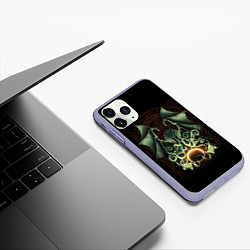 Чехол iPhone 11 Pro матовый Величайший Ктулху, цвет: 3D-светло-сиреневый — фото 2