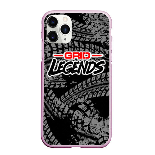 Чехол iPhone 11 Pro матовый Grid Legends Гонки / 3D-Розовый – фото 1