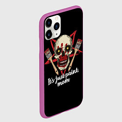Чехол iPhone 11 Pro матовый Это просто краска мама, цвет: 3D-фиолетовый — фото 2