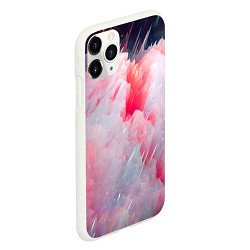 Чехол iPhone 11 Pro матовый Абстрактный яркий космос, цвет: 3D-белый — фото 2