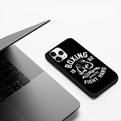Чехол iPhone 11 Pro матовый БОКС, БОКСЕРСКИЕ ПЕРЧАТКИ BOXING, цвет: 3D-черный — фото 2