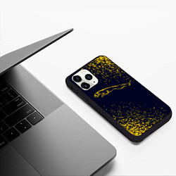 Чехол iPhone 11 Pro матовый ЯГУАР - Контур - Арт, цвет: 3D-черный — фото 2
