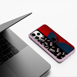 Чехол iPhone 11 Pro матовый Poppy Playtime Half Pattern Half Face, цвет: 3D-розовый — фото 2