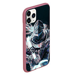 Чехол iPhone 11 Pro матовый Бродяга с мечом, цвет: 3D-малиновый — фото 2