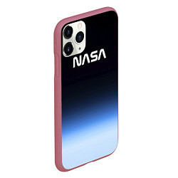 Чехол iPhone 11 Pro матовый NASA с МКС, цвет: 3D-малиновый — фото 2