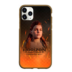 Чехол iPhone 11 Pro матовый Horizon Forbidden West: Fire, цвет: 3D-коричневый