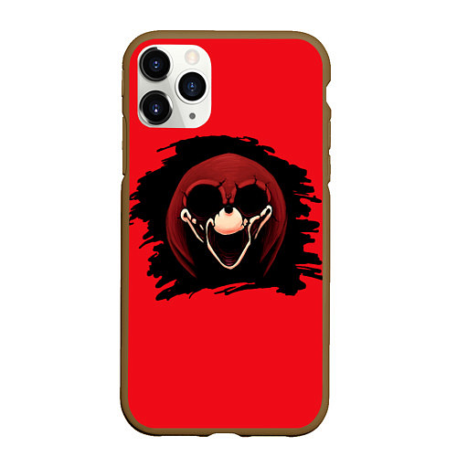 Чехол iPhone 11 Pro матовый Knuckles Sonic exe / 3D-Коричневый – фото 1