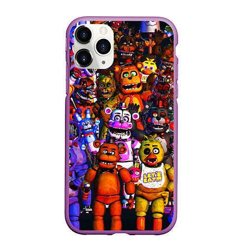 Чехол iPhone 11 Pro матовый Fnaf UCN / 3D-Фиолетовый – фото 1