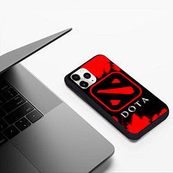 Чехол iPhone 11 Pro матовый ДОТА Краски, цвет: 3D-черный — фото 2