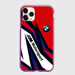 Чехол iPhone 11 Pro матовый БМВ МОТОСПОРТ BMW MOTOSPORT, цвет: 3D-фиолетовый