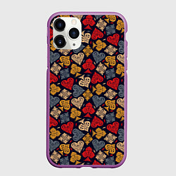 Чехол iPhone 11 Pro матовый Карточные Масти Cards