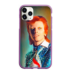 Чехол iPhone 11 Pro матовый Ziggy Stardust Portrait, цвет: 3D-фиолетовый