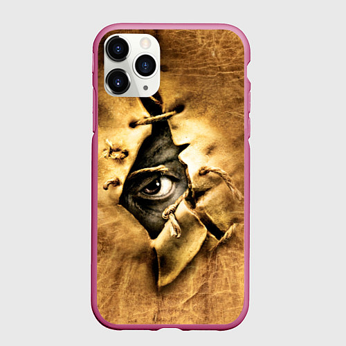 Чехол iPhone 11 Pro матовый Джиперс Криперс видит / 3D-Малиновый – фото 1