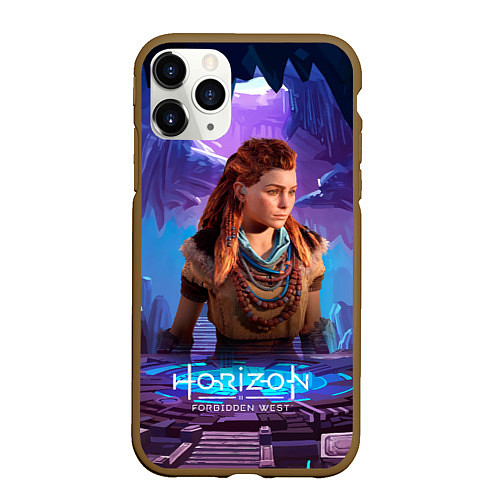 Чехол iPhone 11 Pro матовый Horizon Aloy Элой Forbidden West / 3D-Коричневый – фото 1