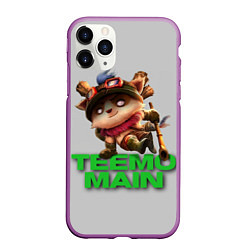 Чехол iPhone 11 Pro матовый Teemo main, цвет: 3D-фиолетовый