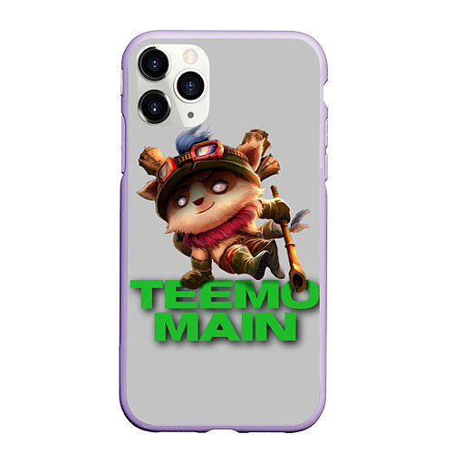 Чехол iPhone 11 Pro матовый Teemo main / 3D-Светло-сиреневый – фото 1