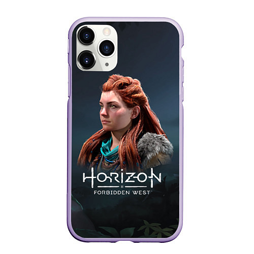 Чехол iPhone 11 Pro матовый Элой Aloy Horizon Forbidden West / 3D-Светло-сиреневый – фото 1