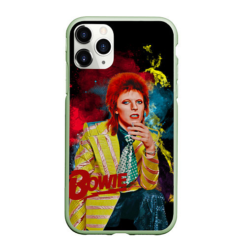 Чехол iPhone 11 Pro матовый Time takes a cigarette / 3D-Салатовый – фото 1