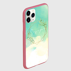 Чехол iPhone 11 Pro матовый Созидай Цвети, цвет: 3D-малиновый — фото 2