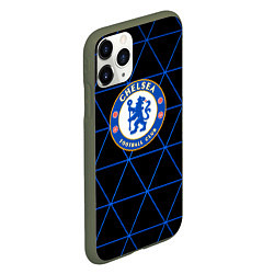 Чехол iPhone 11 Pro матовый Челси football club, цвет: 3D-темно-зеленый — фото 2