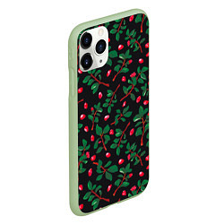 Чехол iPhone 11 Pro матовый Лепетски и листья, цвет: 3D-салатовый — фото 2