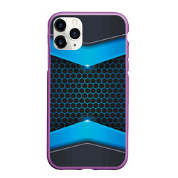 Чехол iPhone 11 Pro матовый 3D NEON БРОНЬ, цвет: 3D-фиолетовый