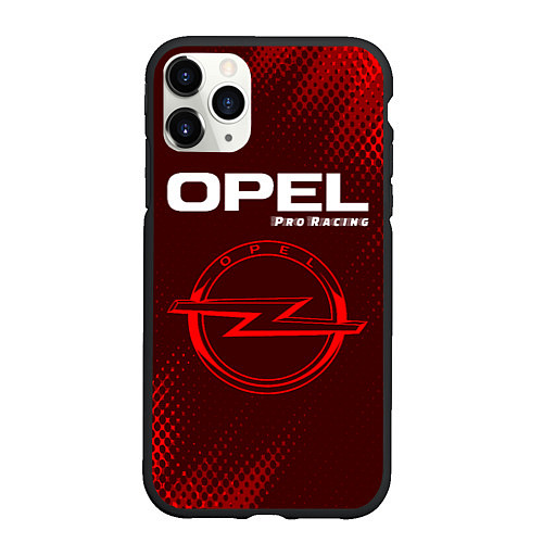 Чехол iPhone 11 Pro матовый OPEL Pro Racing - Абстракция / 3D-Черный – фото 1