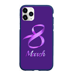 Чехол iPhone 11 Pro матовый 8 March, цвет: 3D-тёмно-синий