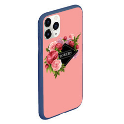 Чехол iPhone 11 Pro матовый Flower street, цвет: 3D-тёмно-синий — фото 2