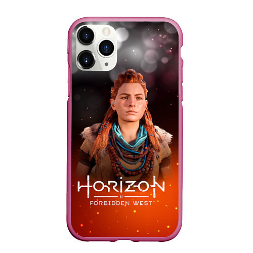 Чехол iPhone 11 Pro матовый Horizon Fire Aloy / 3D-Малиновый – фото 1