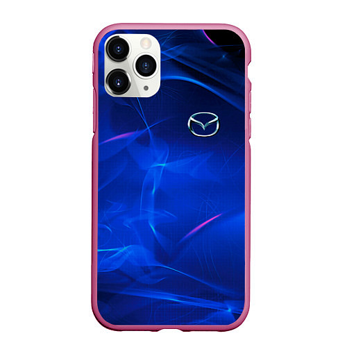 Чехол iPhone 11 Pro матовый Мазда mazda / 3D-Малиновый – фото 1