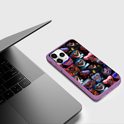 Чехол iPhone 11 Pro матовый POPPY PLAYTIME - РАЗНЫЙ ХАГГИ ВАГГИ, цвет: 3D-фиолетовый — фото 2