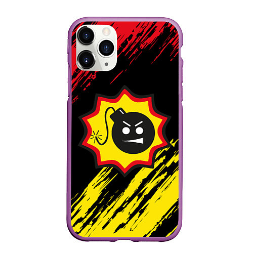 Чехол iPhone 11 Pro матовый Serious Sam Big Logo / 3D-Фиолетовый – фото 1