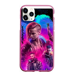 Чехол iPhone 11 Pro матовый Vi Ви Cyberpunk 2077, цвет: 3D-малиновый