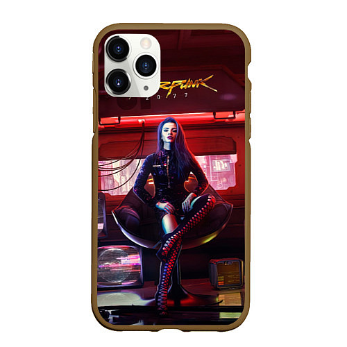 Чехол iPhone 11 Pro матовый Vi cyberpunk 18 / 3D-Коричневый – фото 1