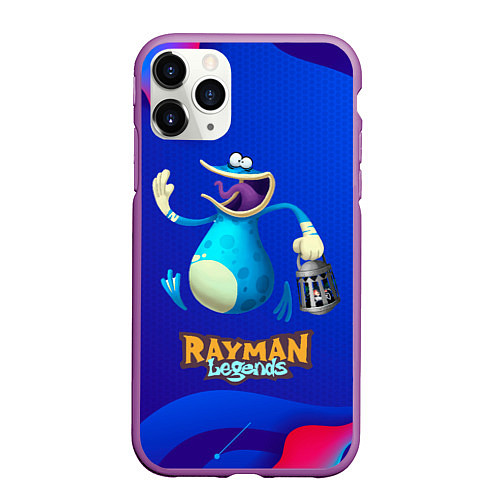 Чехол iPhone 11 Pro матовый Синий globox Rayman / 3D-Фиолетовый – фото 1