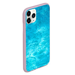 Чехол iPhone 11 Pro матовый Голубой океан Голубая вода, цвет: 3D-розовый — фото 2