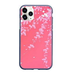 Чехол iPhone 11 Pro матовый Весенняя ива, цвет: 3D-серый