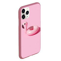 Чехол iPhone 11 Pro матовый Flamingos Розовый фламинго, цвет: 3D-малиновый — фото 2