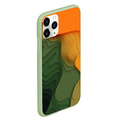 Чехол iPhone 11 Pro матовый Зеленые дюны, цвет: 3D-салатовый — фото 2