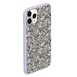 Чехол iPhone 11 Pro матовый Рисованный синематограф, цвет: 3D-светло-сиреневый — фото 2