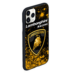 Чехол iPhone 11 Pro матовый ЛАМБОРГИНИ Racing Арт, цвет: 3D-черный — фото 2