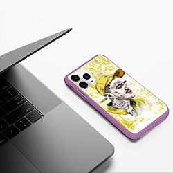 Чехол iPhone 11 Pro матовый Lil Peep CryBaby Yellow Лил Пип, цвет: 3D-фиолетовый — фото 2