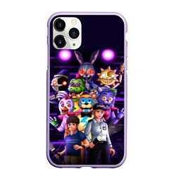 Чехол iPhone 11 Pro матовый Five Nights at Freddys: Security Breach персонажи, цвет: 3D-светло-сиреневый