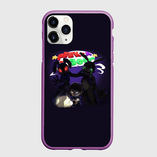 Чехол iPhone 11 Pro матовый FNAF Security Breach персонажи / 3D-Фиолетовый – фото 1