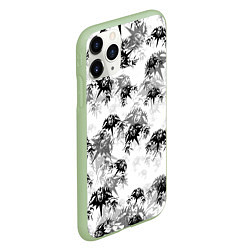 Чехол iPhone 11 Pro матовый Король и шут Лого Паттерн, цвет: 3D-салатовый — фото 2