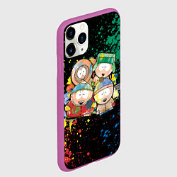 Чехол iPhone 11 Pro матовый Мультфильм Южный парк персонажи South Park, цвет: 3D-фиолетовый — фото 2