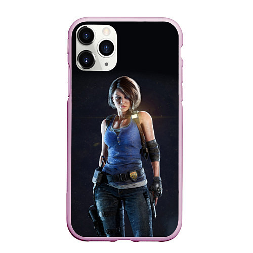 Чехол iPhone 11 Pro матовый Resident Evil 3: Nemesis / 3D-Розовый – фото 1
