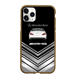 Чехол iPhone 11 Pro матовый MercedesAMG gt, цвет: 3D-коричневый