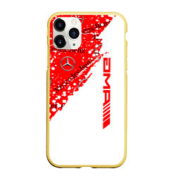 Чехол iPhone 11 Pro матовый Mercedes amg мерседес амг, цвет: 3D-желтый